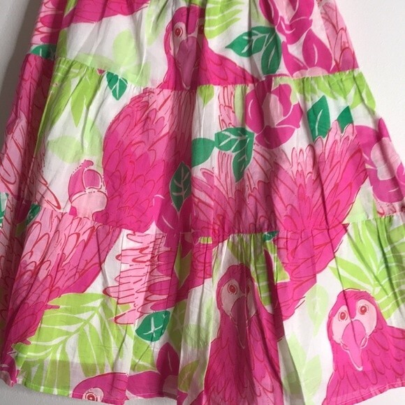 Lilly Pulitzer Ports of Caw Parrot Tiered Skirt colorful beachy size 6P - Picture 11 of 12